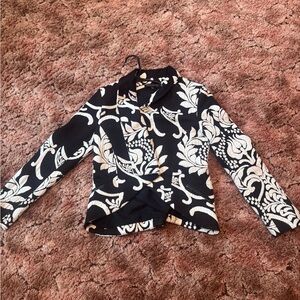 Black and White Floral Jacket